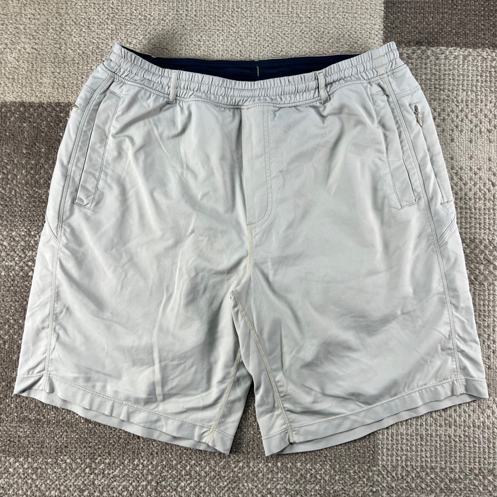 Birddogs Men L Long Khaki Tan Boomstick Lined Athletic Gym Shorts